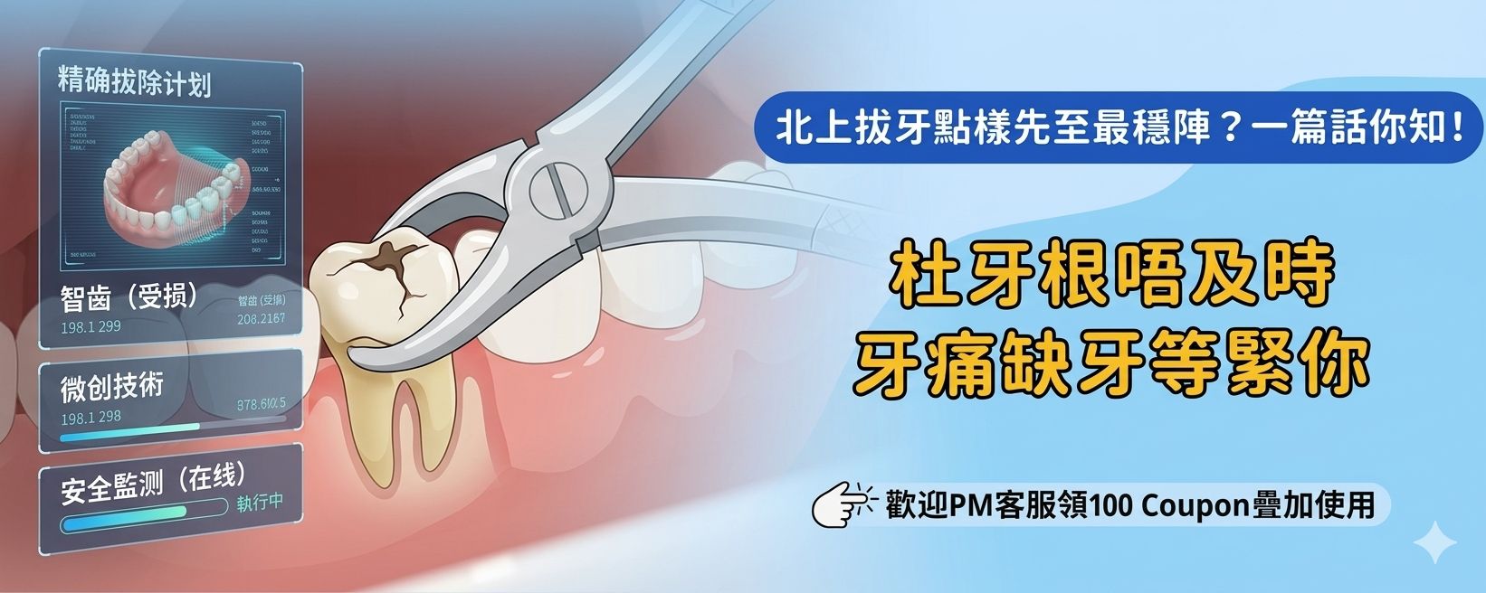 北上拔智齒北上流程複雜嗎？