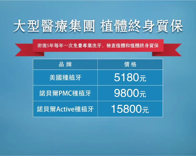 珠海植牙價錢